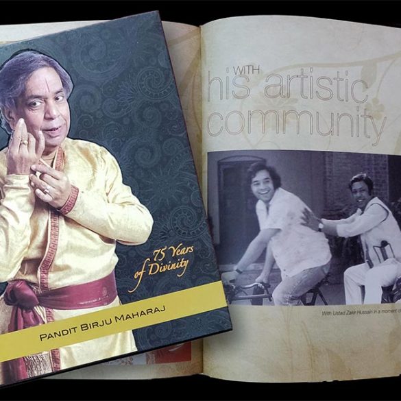 Design and produce a diary on the occasion of 75th birthday of Pt. Birju Maharaj
